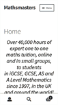 Mobile Screenshot of mathsmasters.com